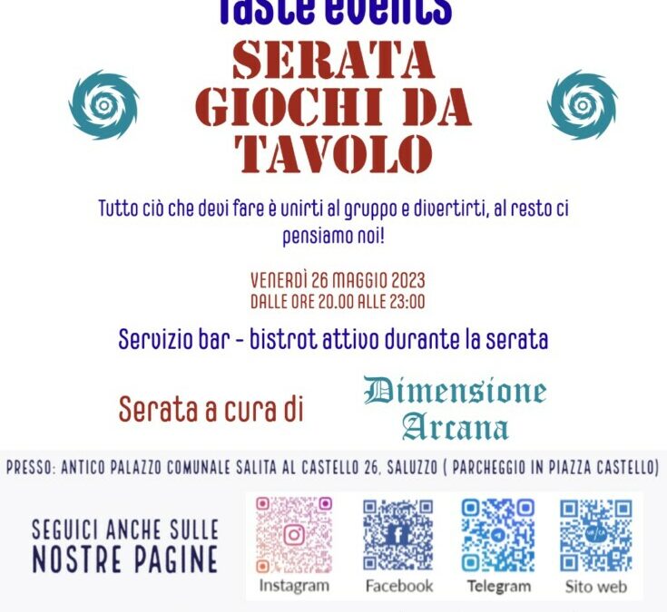 Serata giochi da tavolo